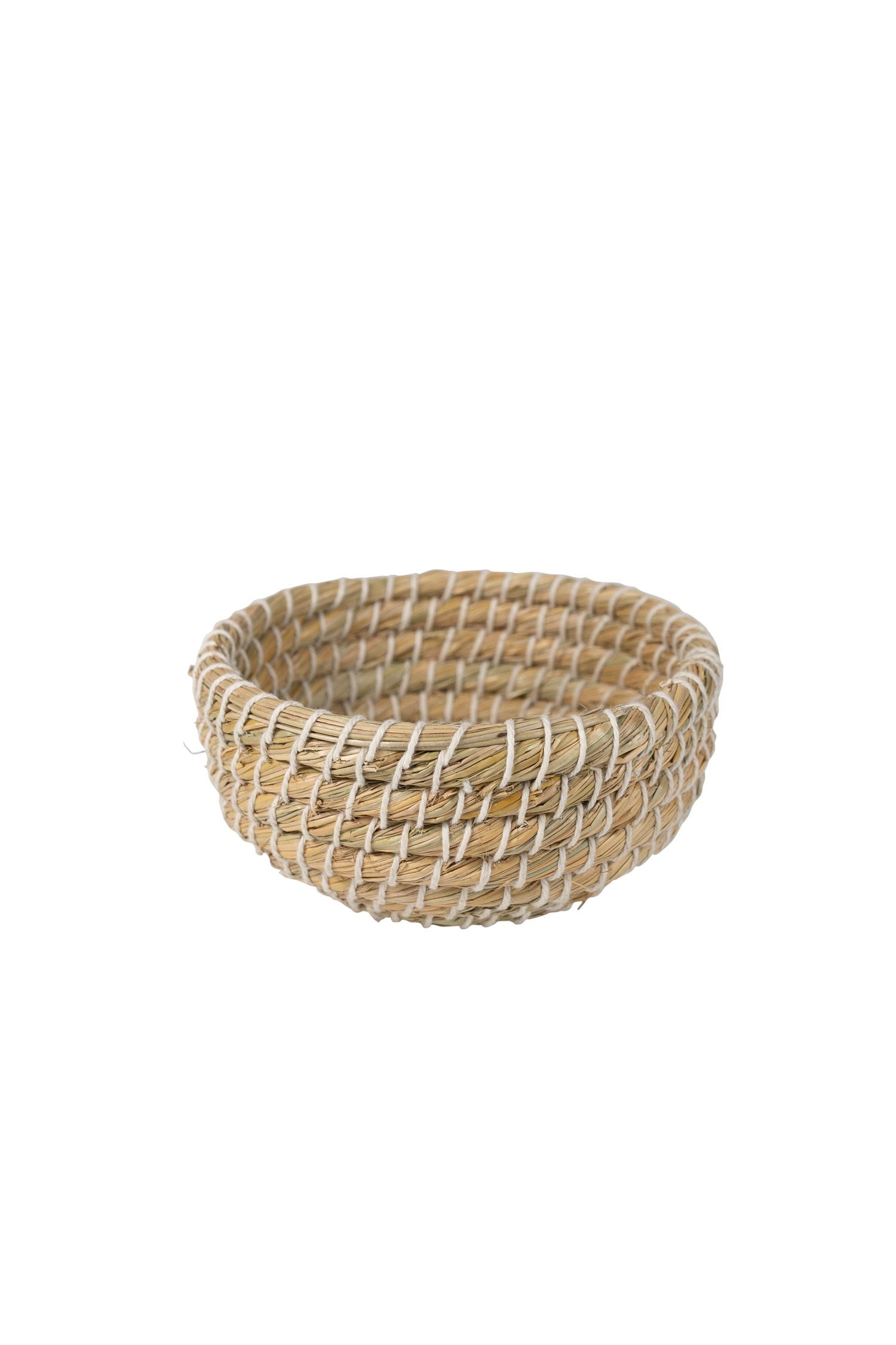 Basket bowl wrapped kaisa grass/cttn 6Dx3 nat