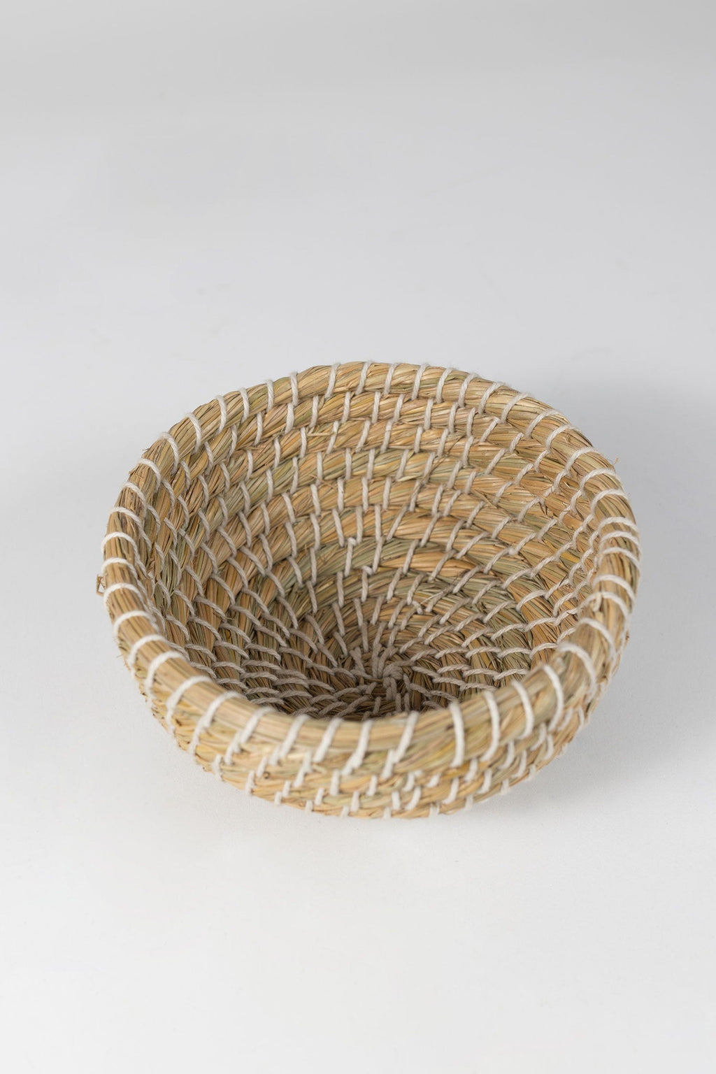 Basket bowl wrapped kaisa grass/cttn 6Dx3 nat