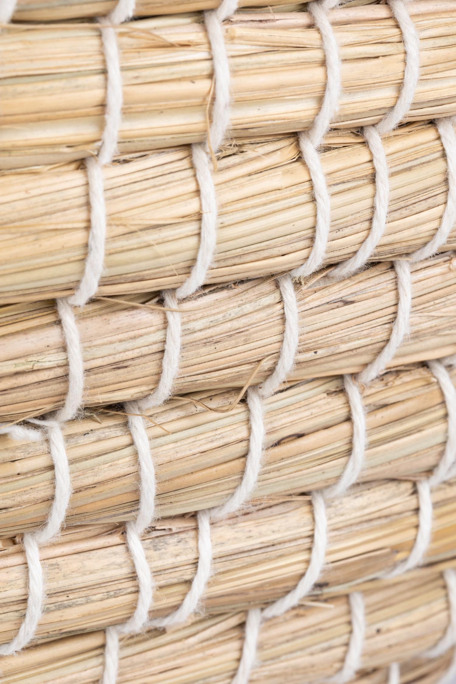 Basket bowl cotton wrap kaisa grass 14Dx6H natural