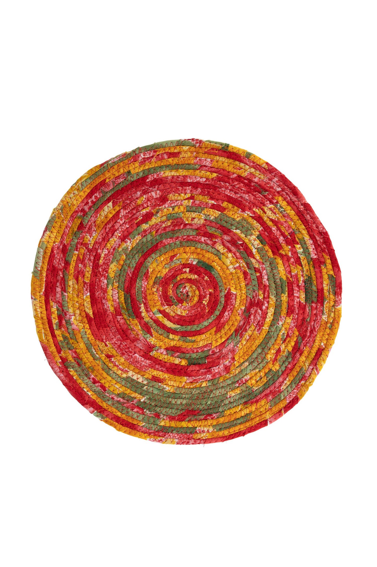 Placemat, Recycled Sari Round^