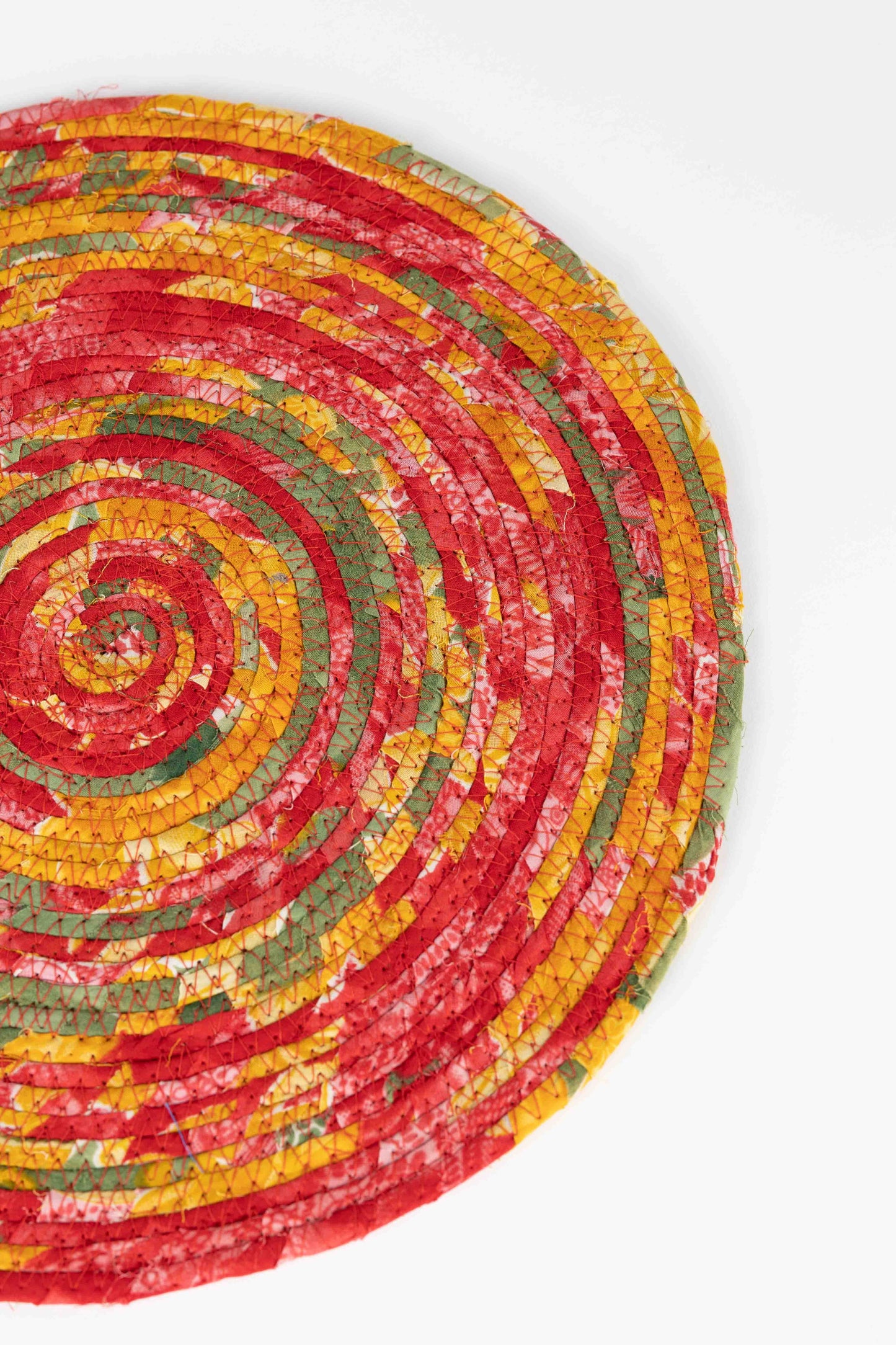 Placemat, Recycled Sari Round^