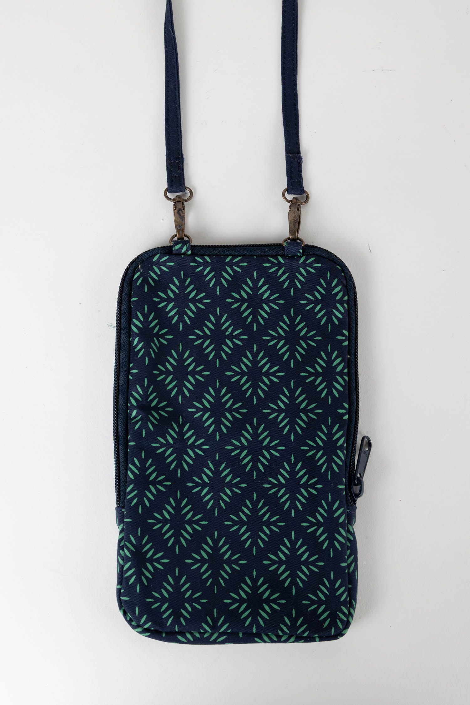 Bag festive cross body dnmds cttn 5Wx9H navy/teal