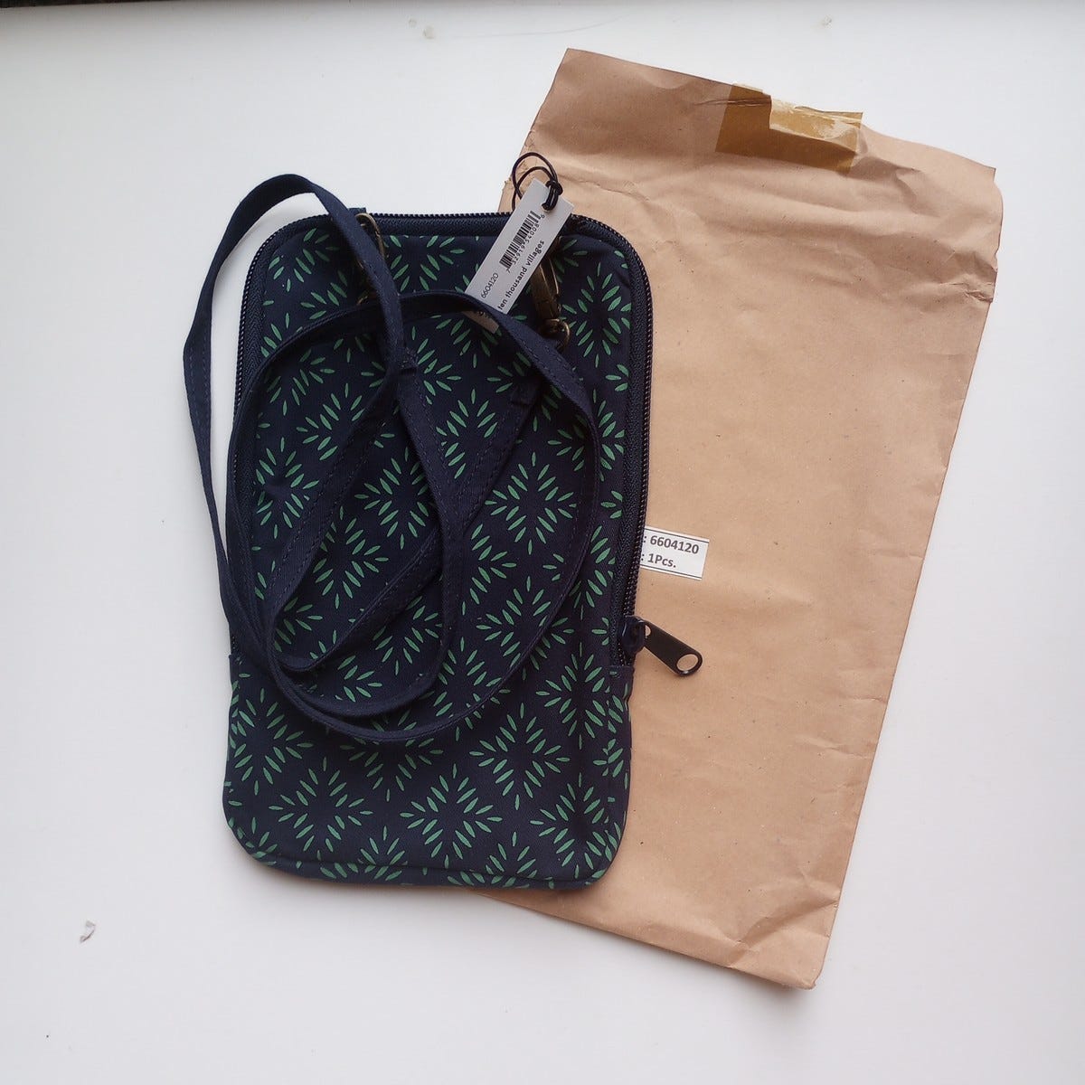 Bag festive cross body dnmds cttn 5Wx9H navy/teal