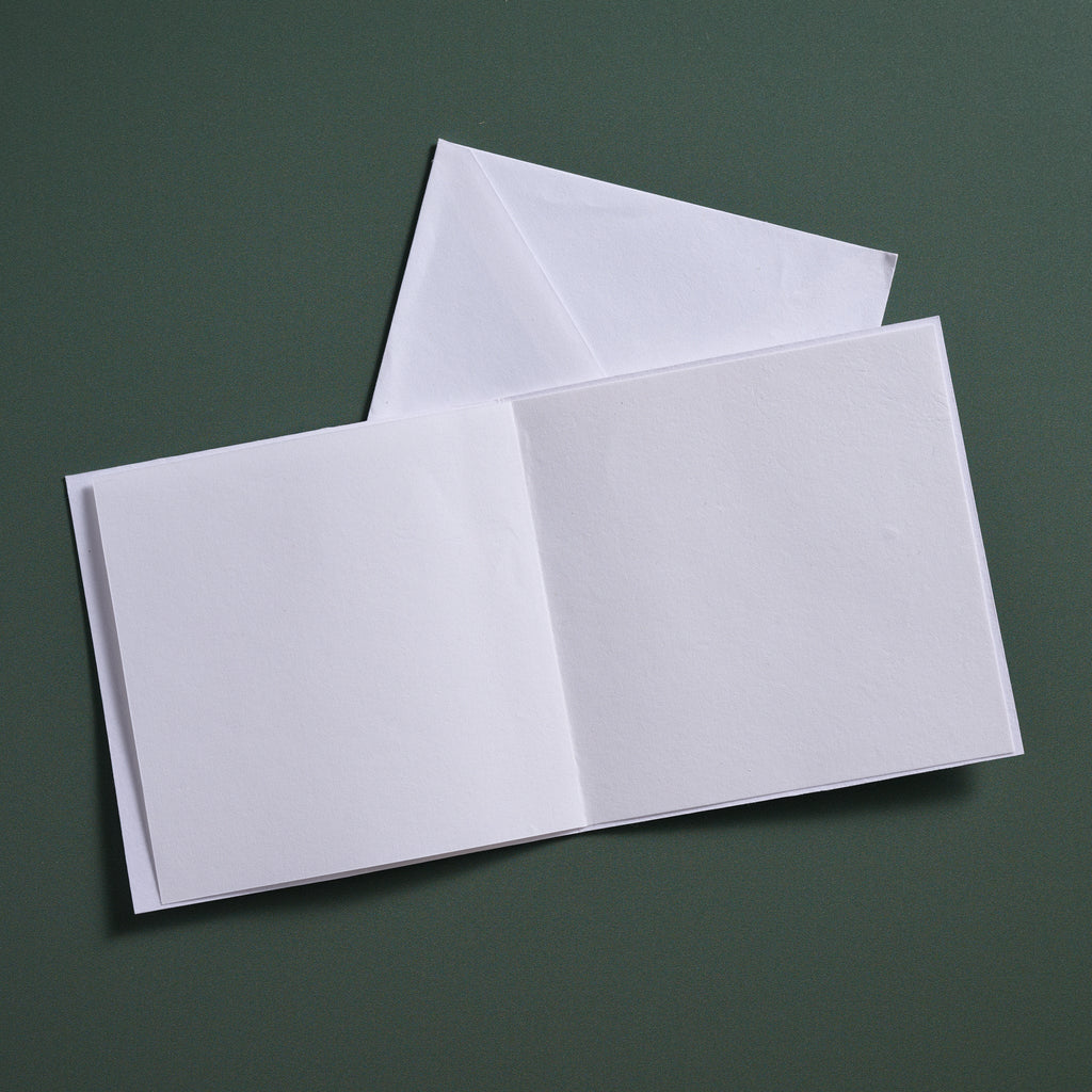 Card tree of triangles M/3 paper 5.5sq white/multi