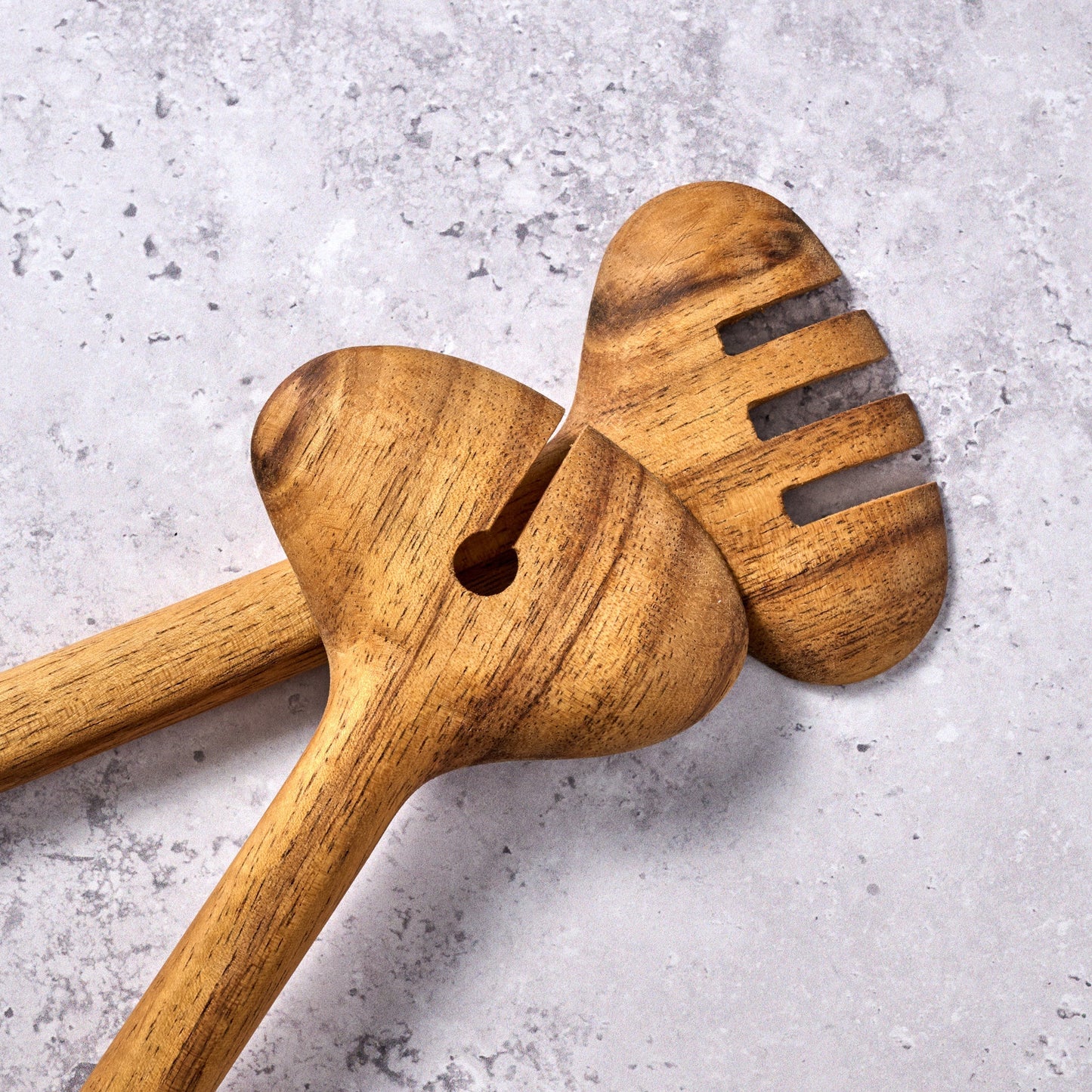 Albesia Wood Salad Servers - Ten Thousand Villages