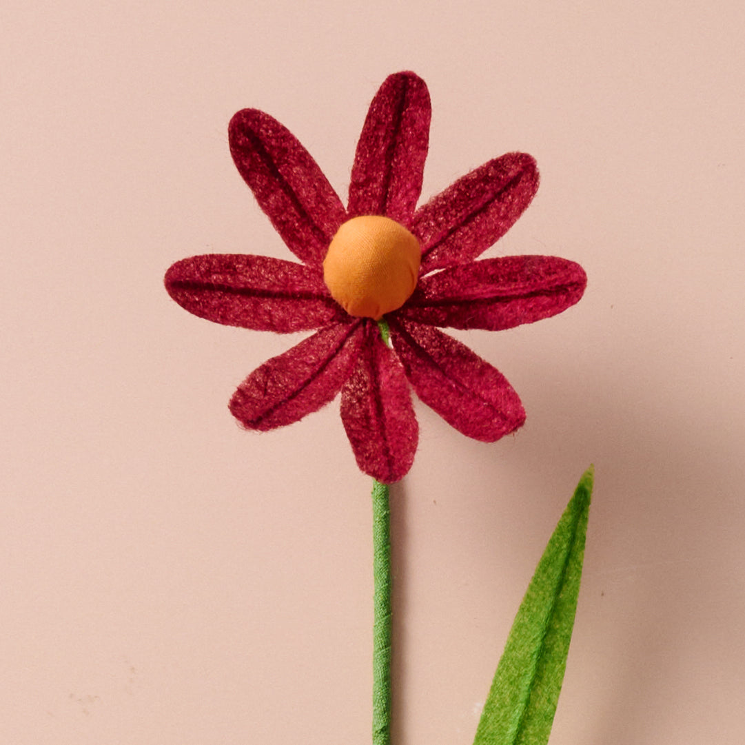 Silk Paper Cone Flowers - Burgandy
