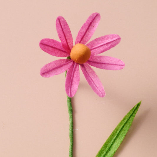 Silk Paper Cone Flowers - Pink