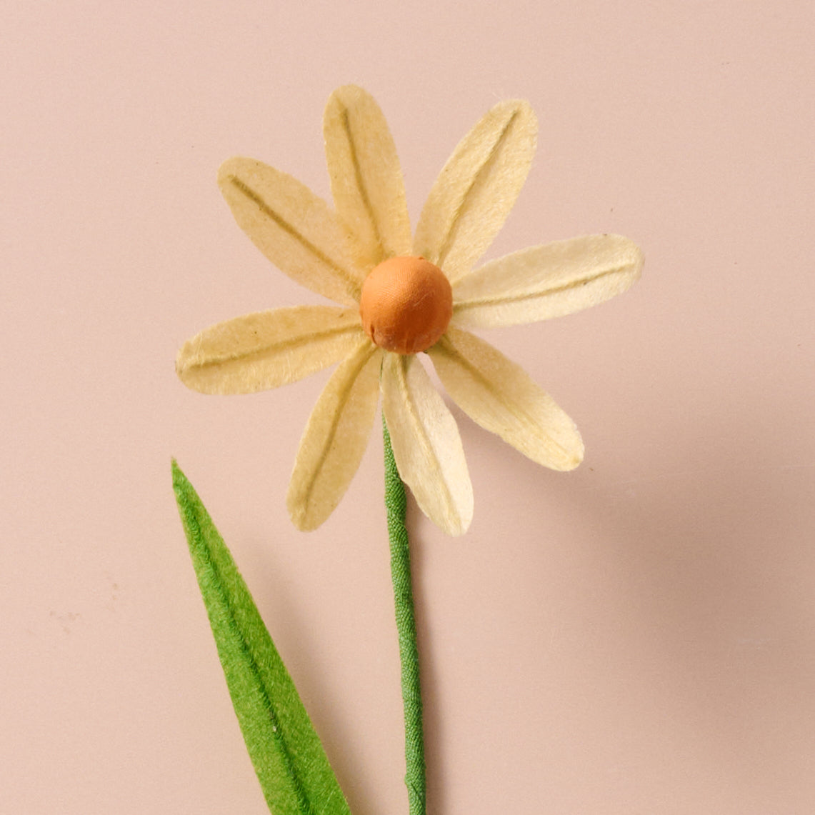 Silk Paper Cone Flowers - Cream