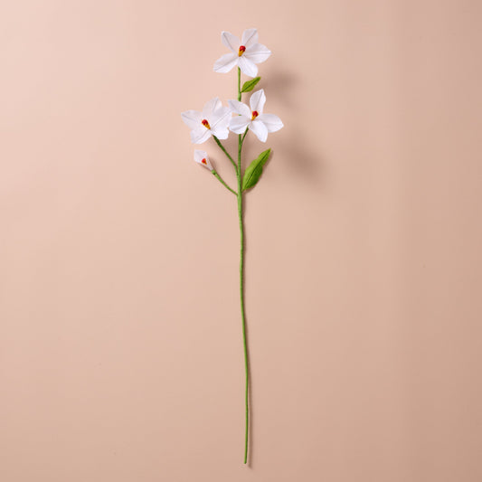 Silk Paper Paperwhite Flowers -White