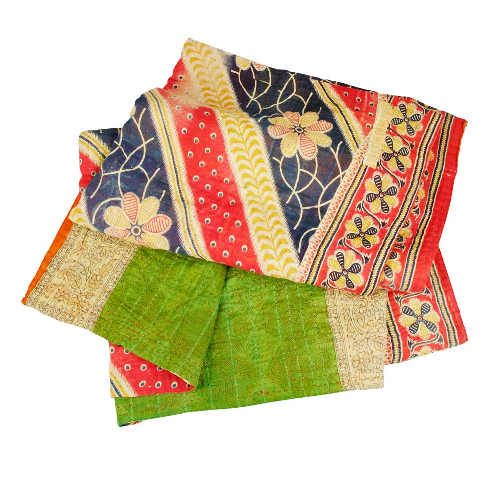 Throw recyc sari cttn 84x38 asst