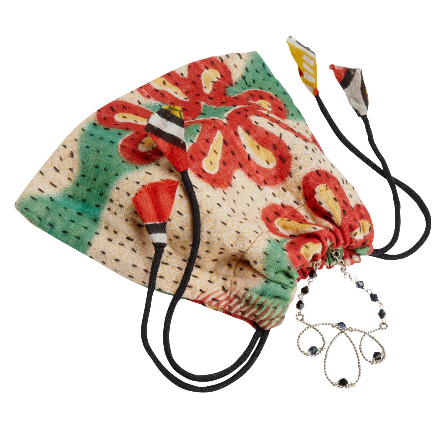Bag w/drawstring sari 6W asst