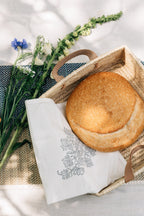 Basket w/handles p-leaf/lthr 11x11x4H nat