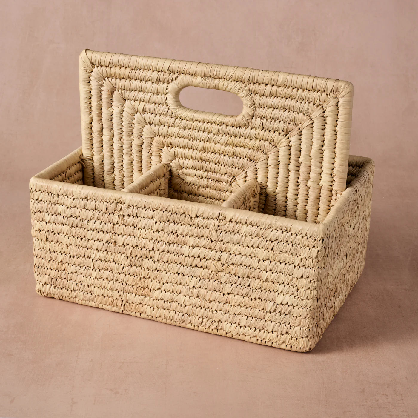 Pleta Woven Date Palm Utensil Caddy