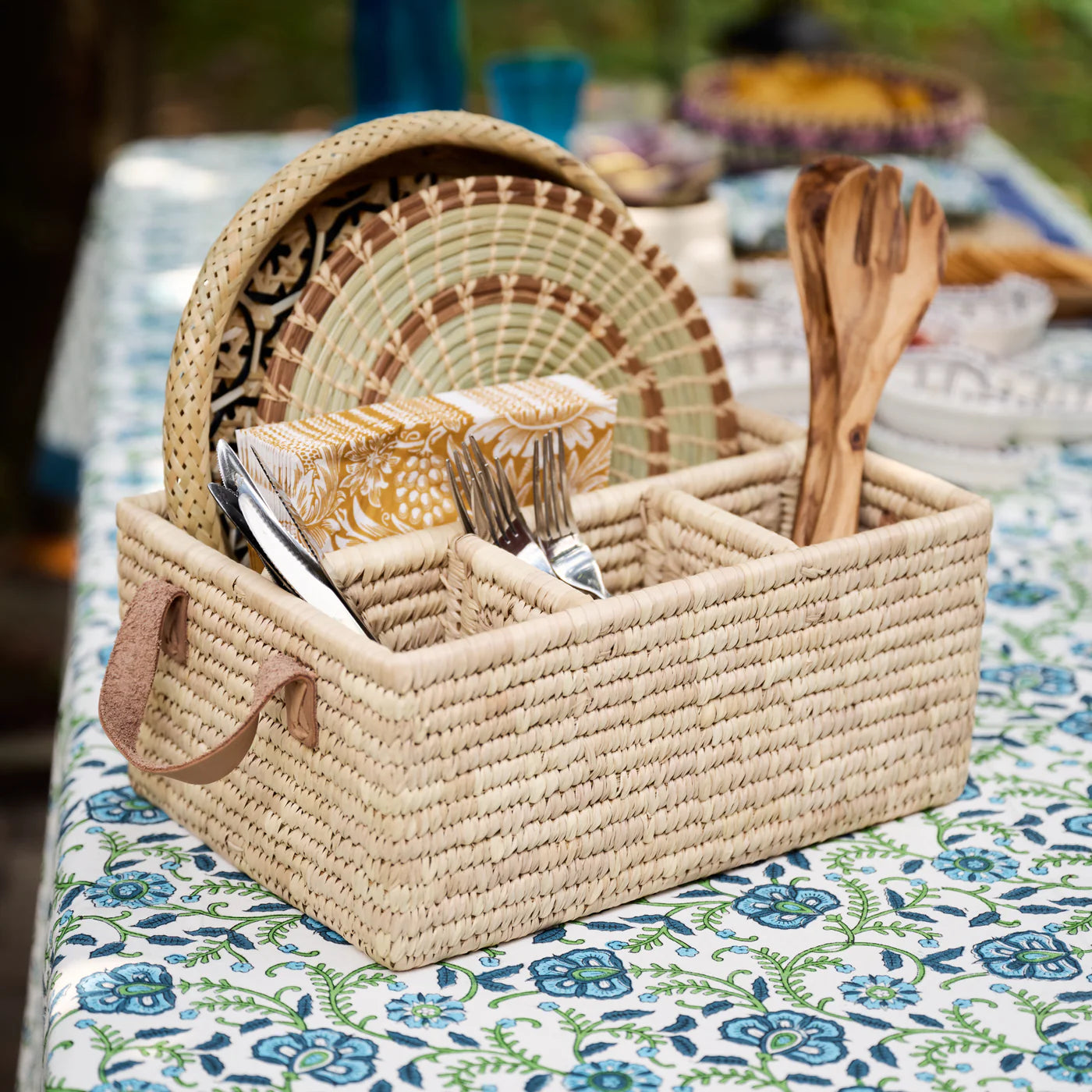 Pleta Woven Date Palm Utensil Caddy