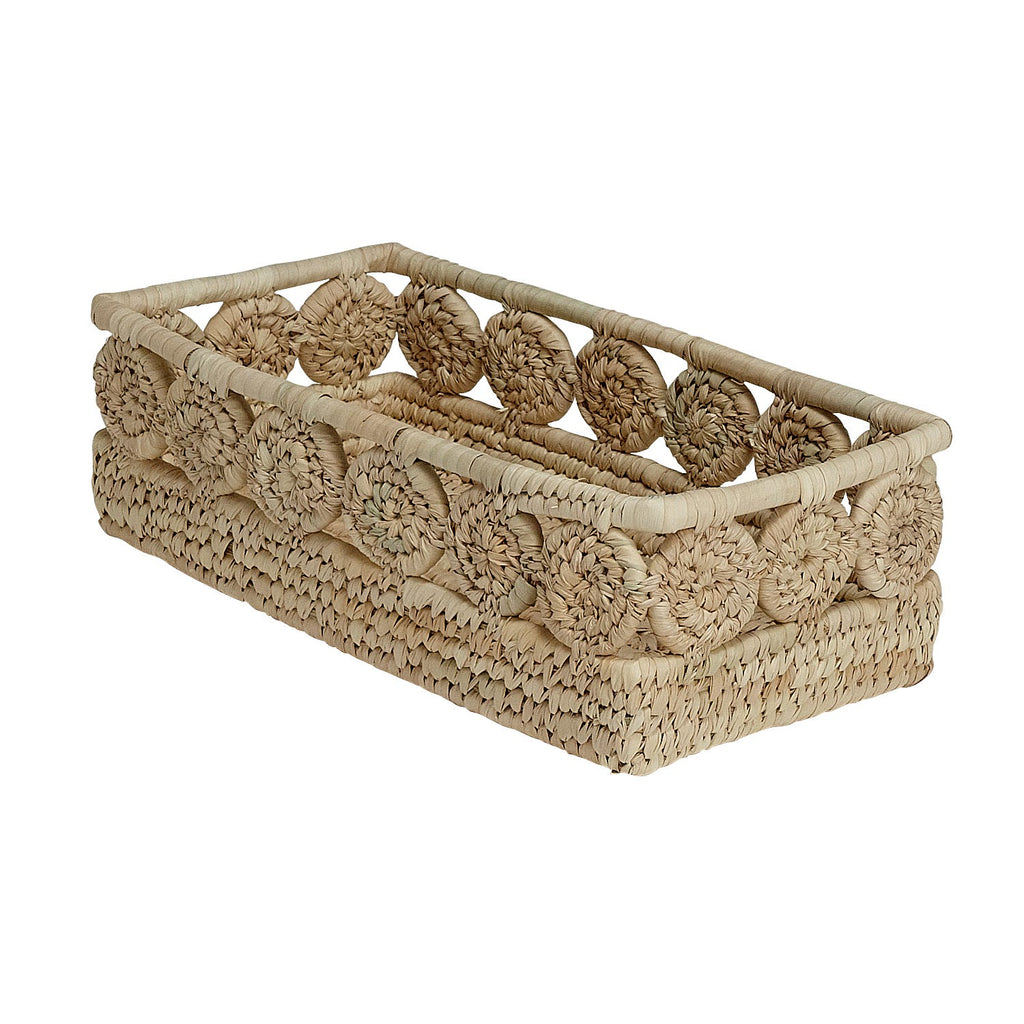 Basket f/bread palm leaf 11x6 nat