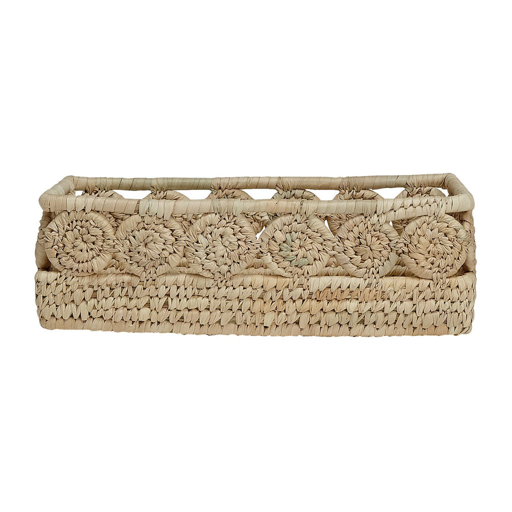 Basket f/bread palm leaf 11x6 nat