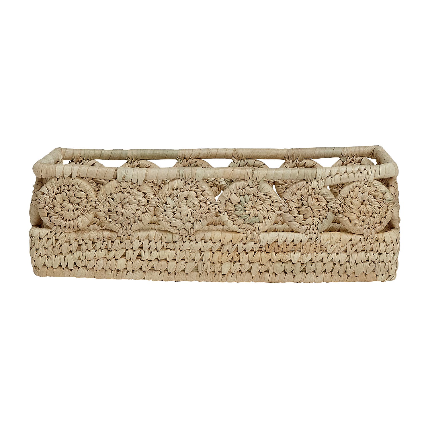 Basket f/bread palm leaf 11x6 nat