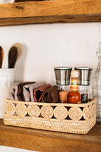 Basket f/bread palm leaf 11x6 nat