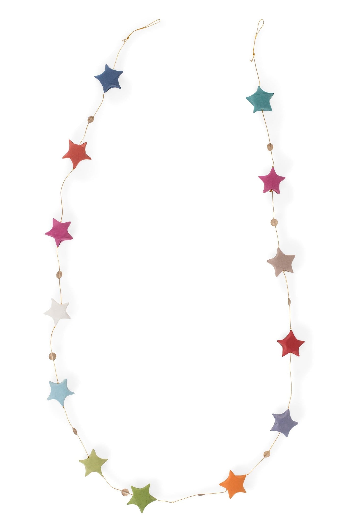 Garland, 3-D Pastel Stars