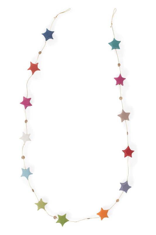 Garland, 3-D Pastel Stars