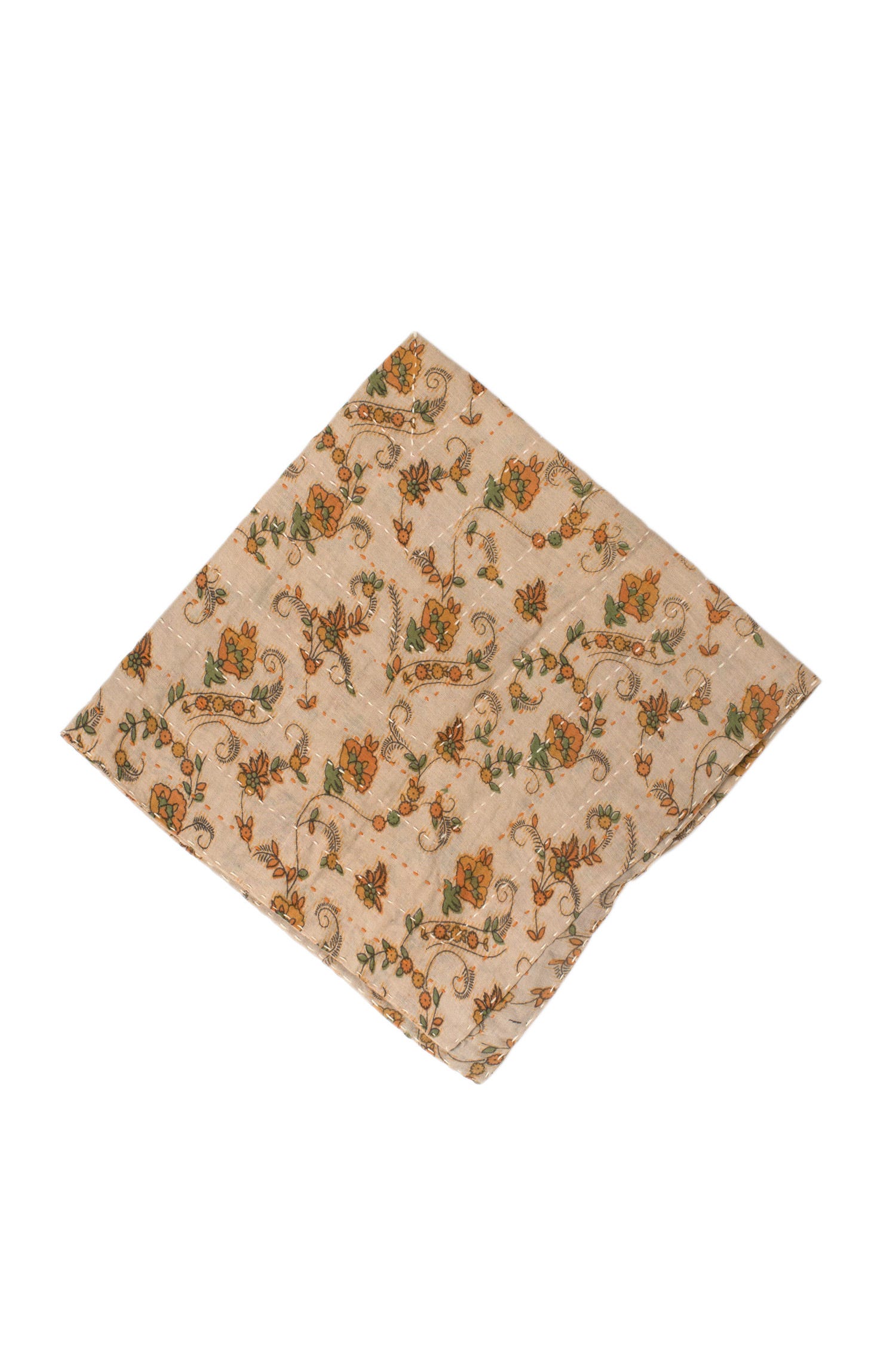 Napkin stitched sari M/4 cotton 18sq asst