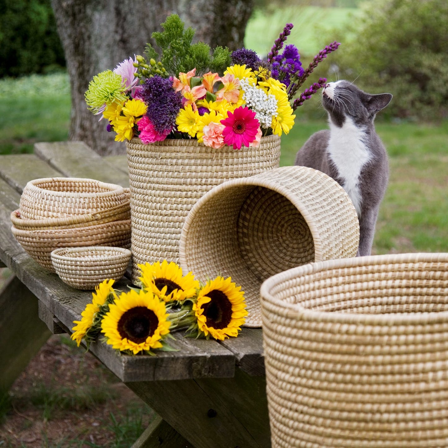 Kaisa Grass Basket Bowl - 3"H