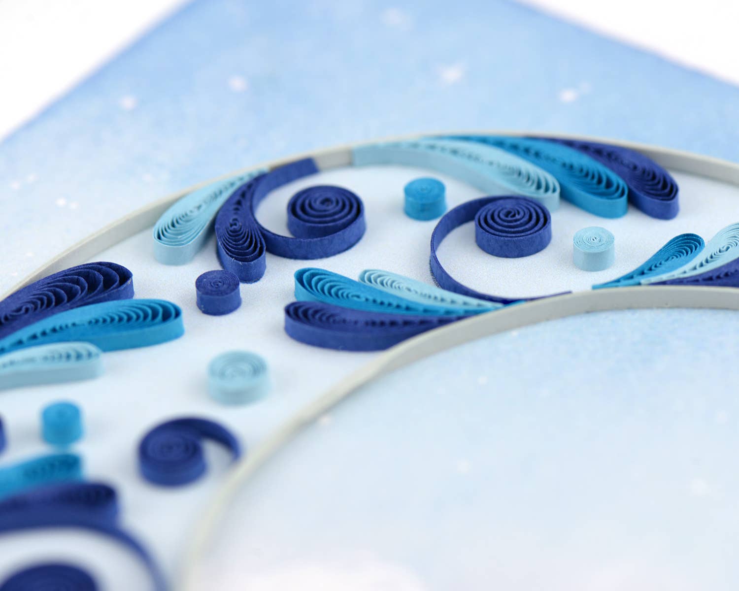 Quilled Greeting Card, "Crescent Moon"