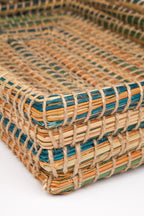 Basket casserole f/9x13 kaisa 15x10 nat/grn