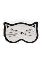 Sleep mask Cat Nap cotton/velvet 7Wx4 white/black