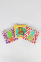 Coin purse cactus M/3 cotton 4x4 grn/prpl/orng
