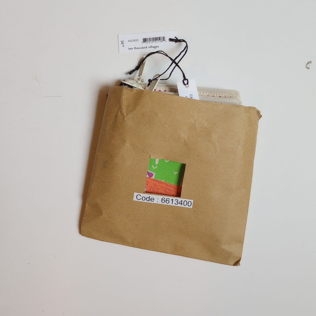 Coin purse cactus M/3 cotton 4x4 grn/prpl/orng