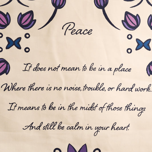 Lotus Peace Poem Wall Hanging