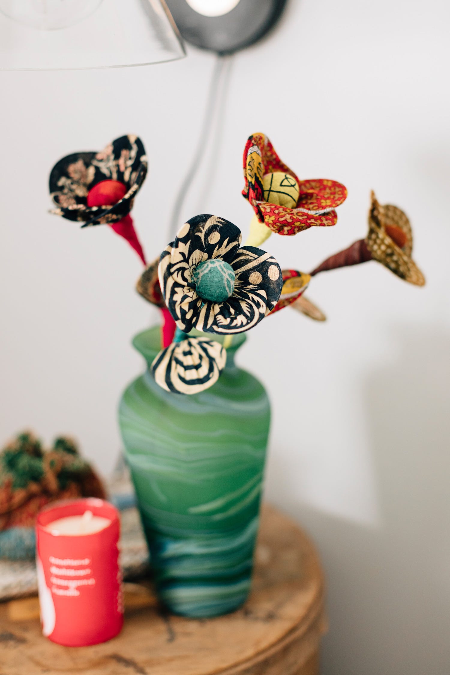 Recycled Sari Flower, Assorted