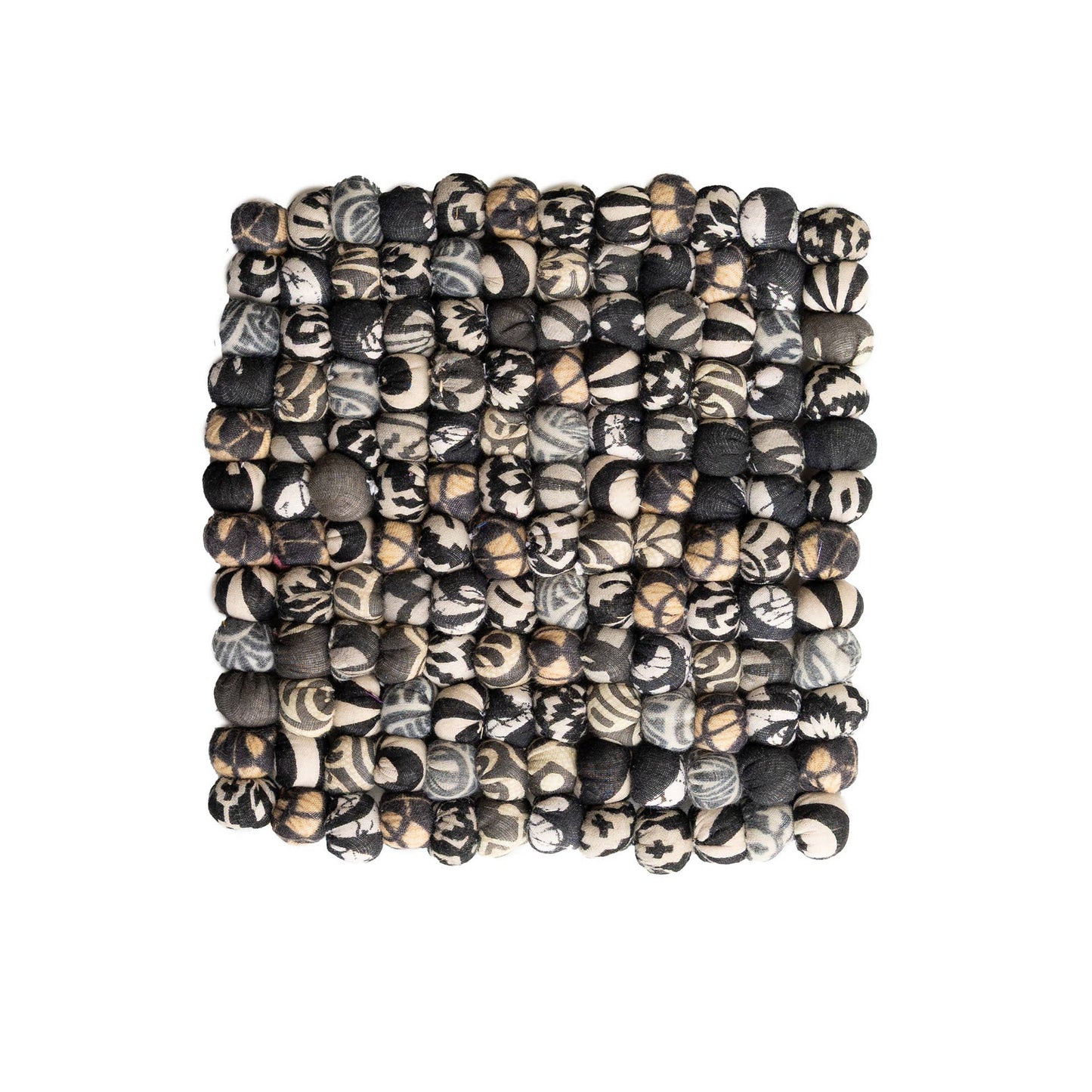 Noir Recycled Sari Fabric Trivet