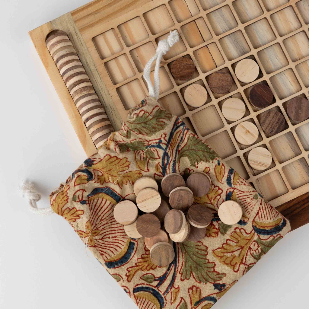 Handcarved Wood Reversi Game - Default Title (6801120)