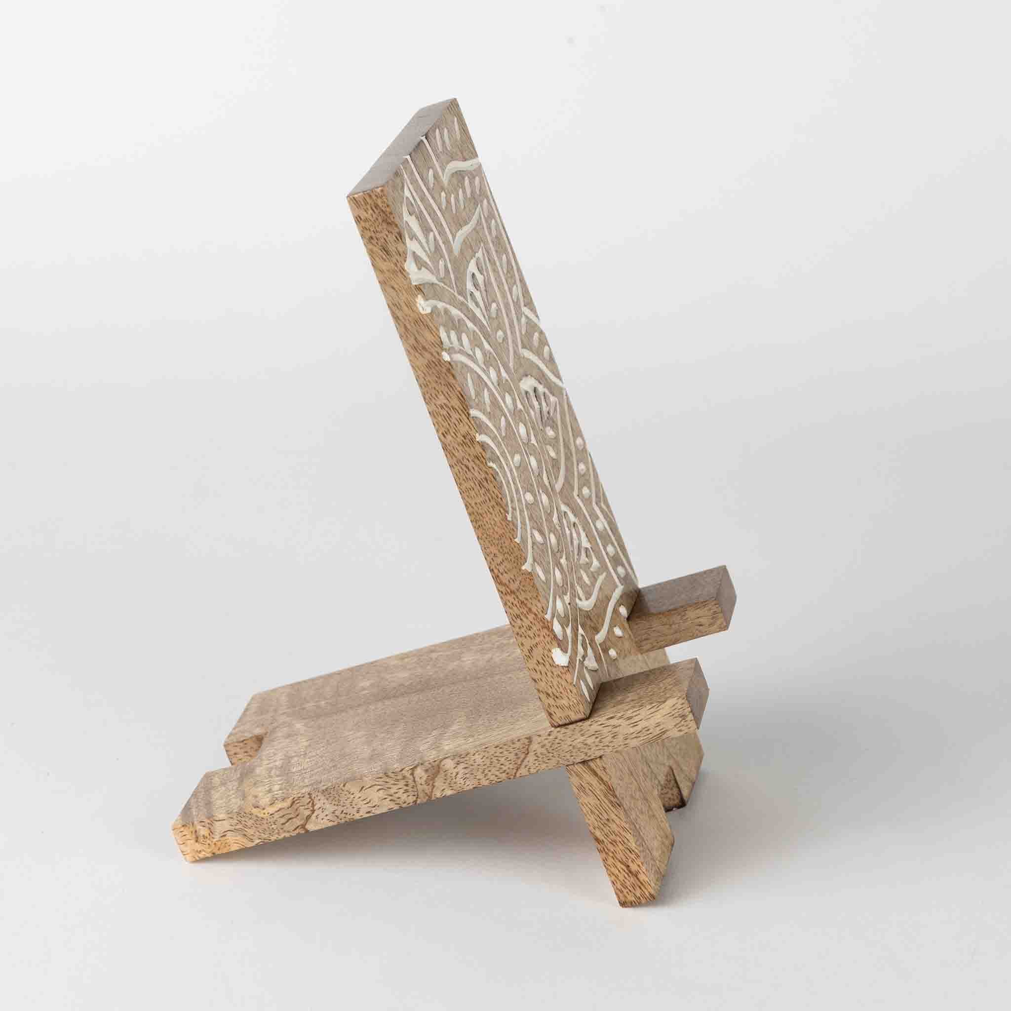 Vasai Mango Wood Phone Stand - Mandala - Default Title (6801210)