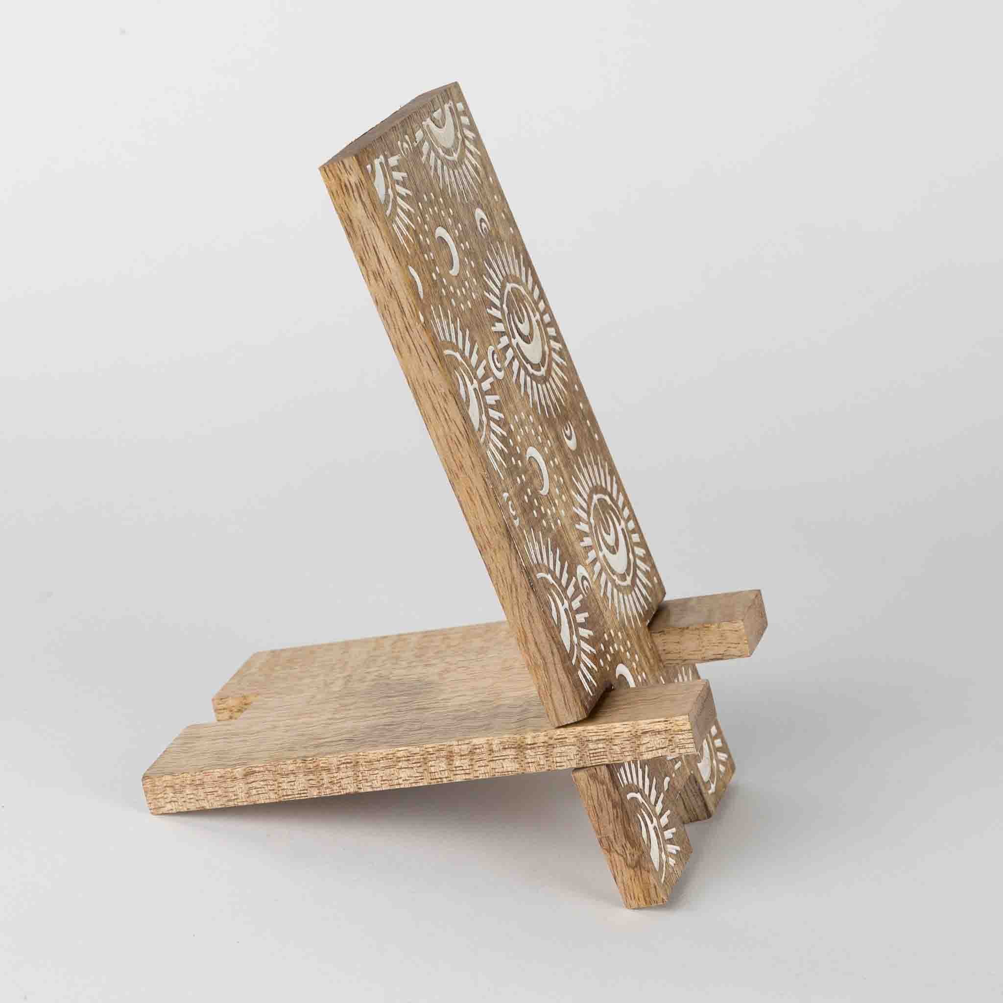 Vasai Mango Wood Phone Stand - Celestial - Default Title (6801220)