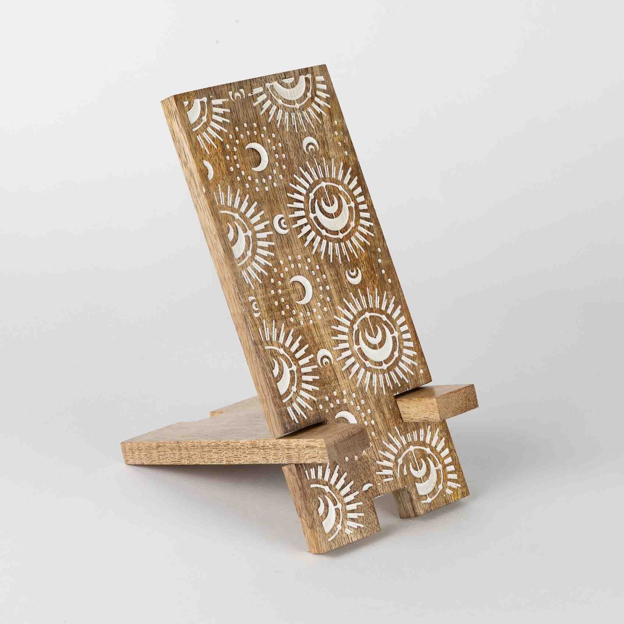 Vasai Mango Wood Phone Stand - Celestial - Default Title (6801220)
