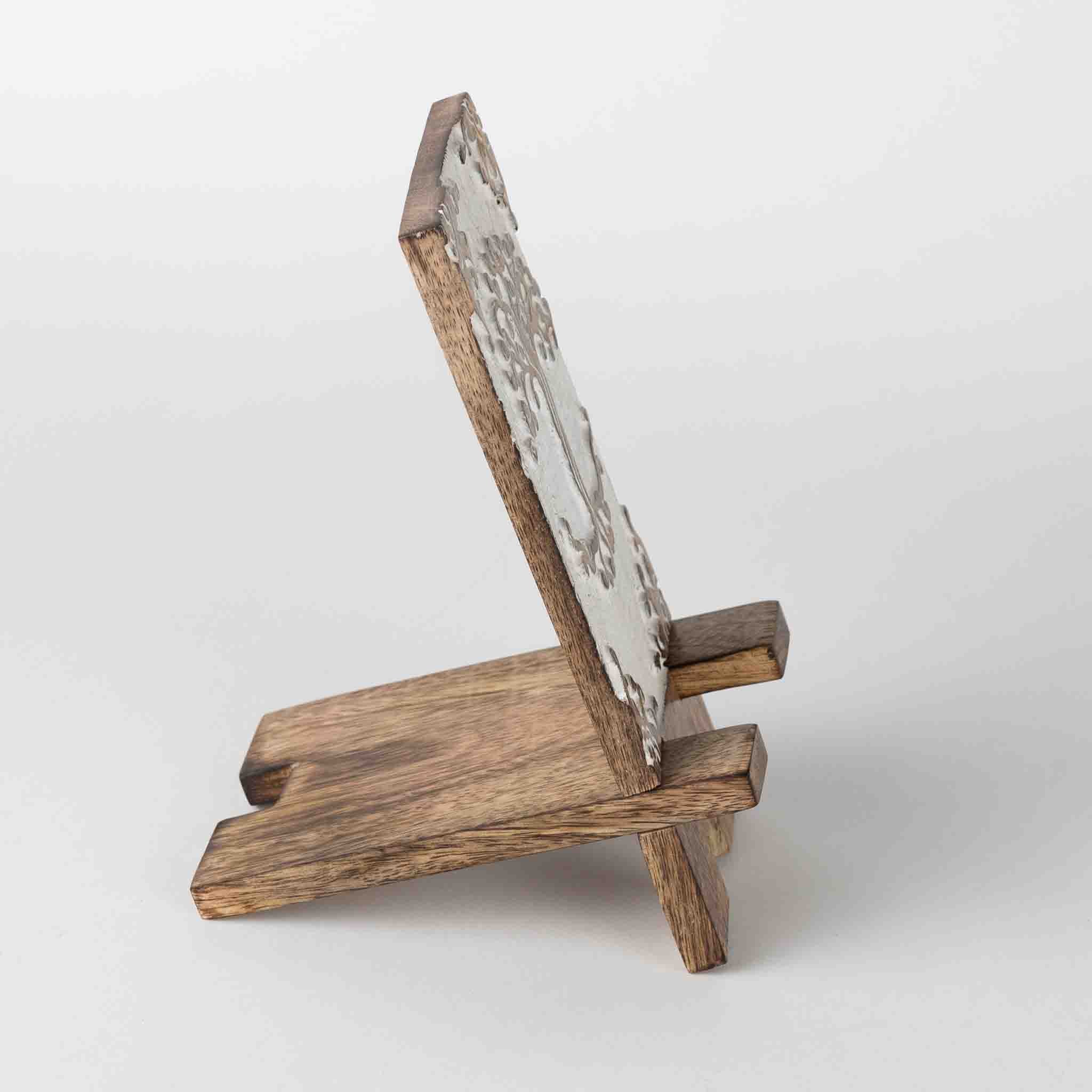 Vasai Mango Wood Phone Stand - Tree of Life - Default Title (6801230)