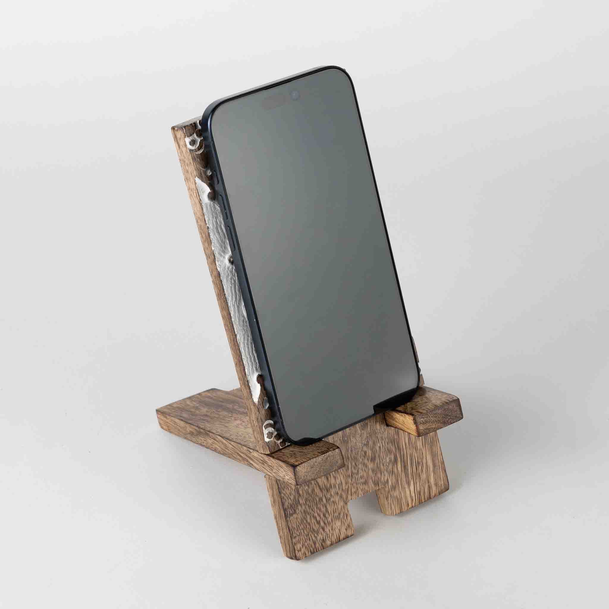 Vasai Mango Wood Phone Stand - Tree of Life - Default Title (6801230)