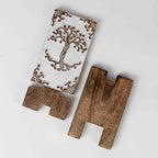 Vasai Mango Wood Phone Stand - Tree of Life - Default Title (6801230)