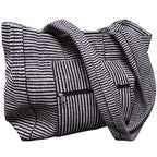 Bag tote w/pocket 14x11 blk/wht