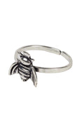 Ring cuff bee M/3 metal silver color