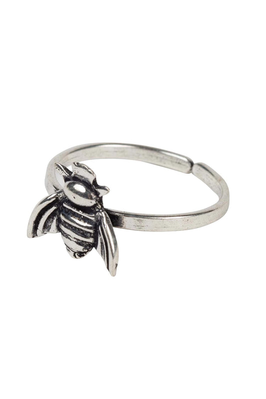 Ring cuff bee M/3 metal silver color