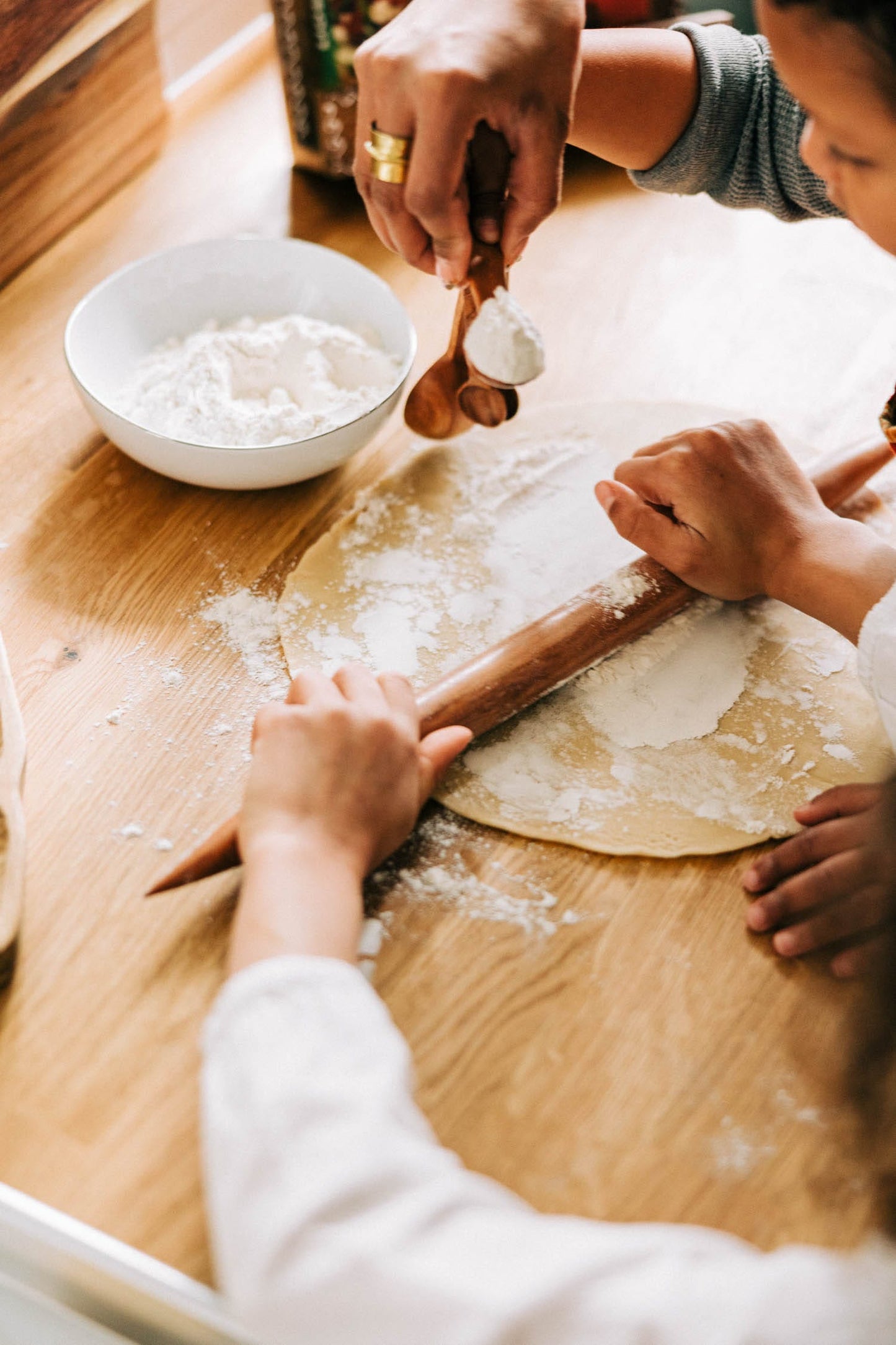 Rolling pin French tapered wood 18L natural
