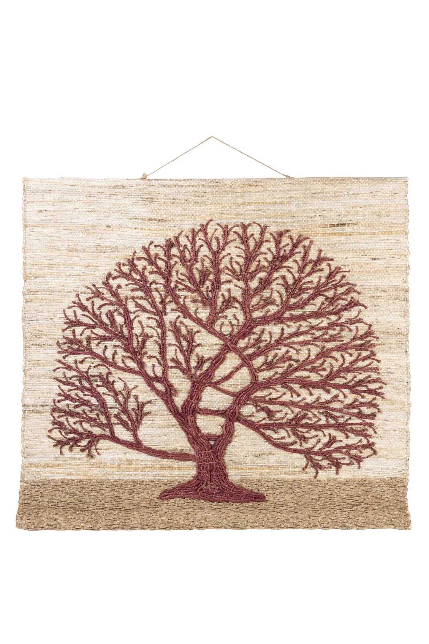 Wall hanging tree jute 36x33 nat/brn