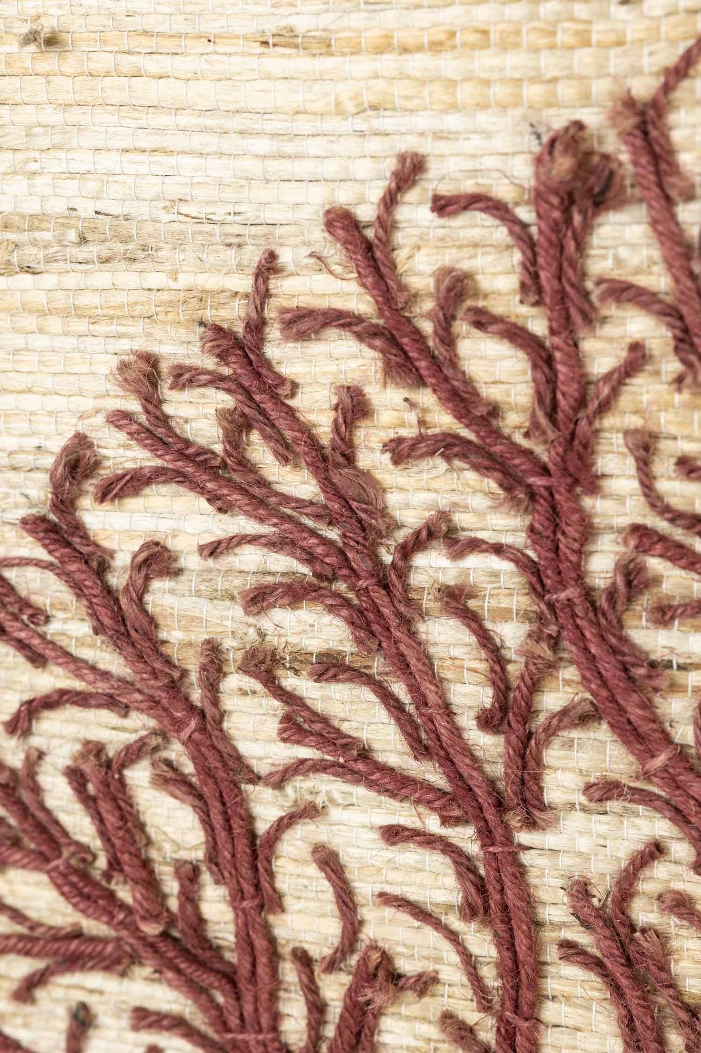 Wall hanging tree jute 36x33 nat/brn