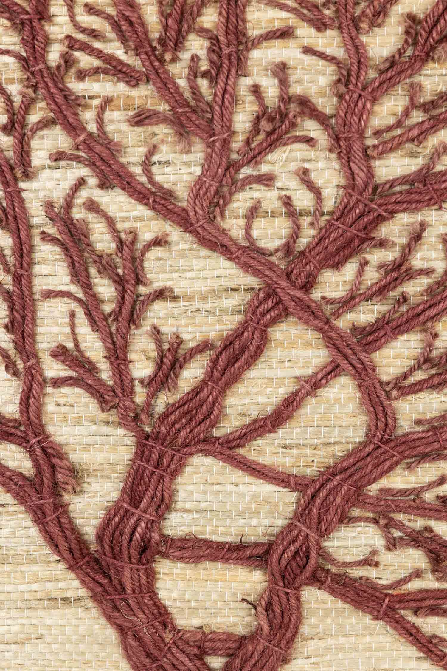 Wall hanging tree jute 36x33 nat/brn