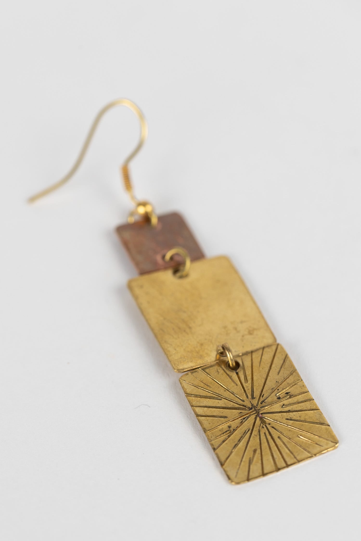 Earrings dangling trio square br/cppr 2.5L br/cppr