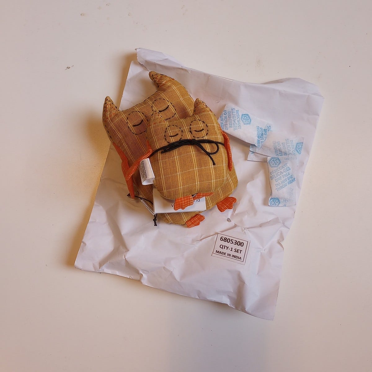 Owl pair pair Chillout Chums cttn 6H/4H yel/orng